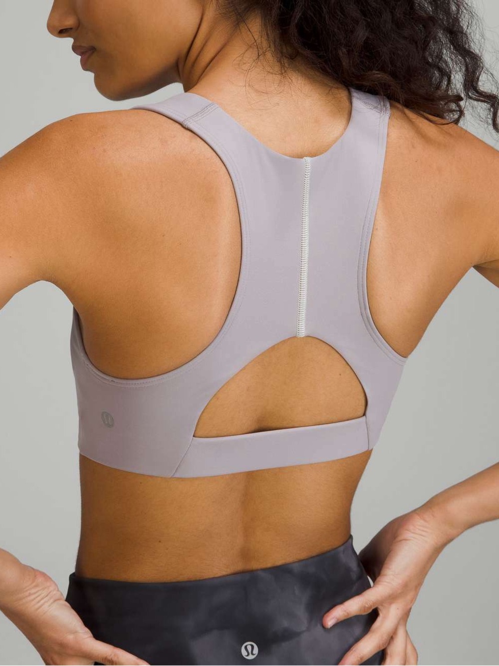 Lululemon Tough Train High Neck Sports Bra / Tank in Mauve Grey Light Sage
